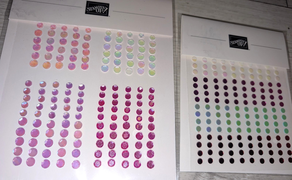 Stampin’ UP Purple Adhesive Backed Sequins & Iridescent Backed Discs 400 pcs NEW