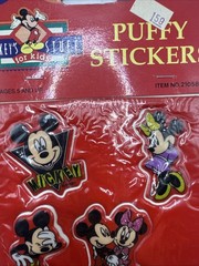 Vintage 1980s Disney Mickey’s Stuff for Kids Puffy Stickers Sealed More In Store