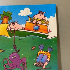 Vintage Gibson Pig Underwater Stickers