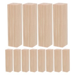 20 Pcs Unfinished Square Wood Blocks for Whittling Kids DIY Carving