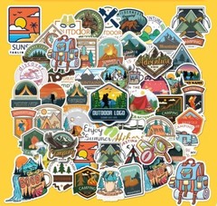 50pcs Outdoor Camping Hiking Stickers Pack, Nature Set, 178