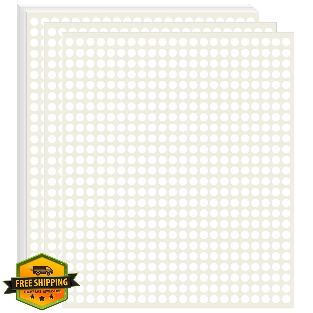 VeriPap 0.25″ Dot Stickers White 6600 PCS