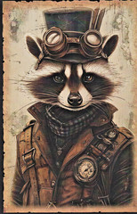 Animals Dressed in Steampunk Gear – Animal Prints, 20pcs 8.5″x 5.5″