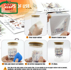 24 Sheets of Watercolor Style Rub on Transfers for Crafts – Perfect for Glass, P