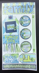 JUMBO 6 X 12″ CARDSTOCK STICKERS FAMILY MEMBERS WORD TAGS & QUOTES