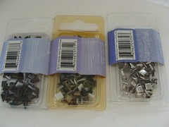 NEW 2005 SEALED Lot of 3 Joann’s Mini Square Brads Brown/Silver/Metallic 100/pkg