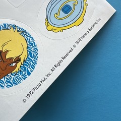 Vintage 90s Pizza Hut Promotional Pirates of Dark Water Sticker Sheet 1992