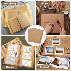 20 Pack Chipboard Sheets, Kraft Cardboard for Shipping, Binding, DIY Crafts (50