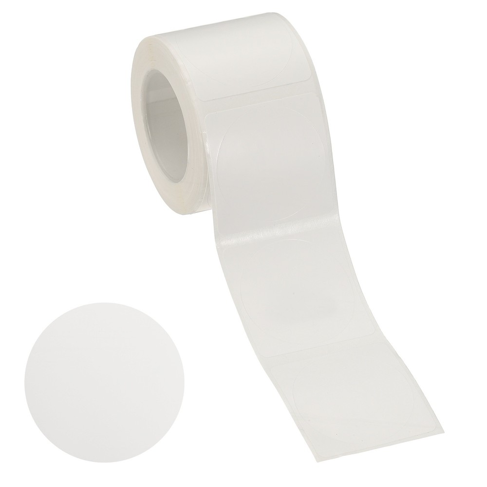 220 Pcs Thermal Sticker Paper, 1.2×1.2″ Round Thermal Printer Label, White
