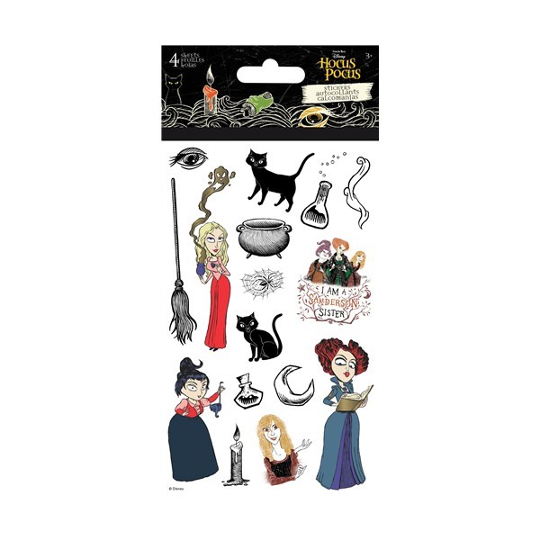 Disney Hocus Pocus Stickers Sanderson Sisters Witches Brew Sarah Mary Black Cats