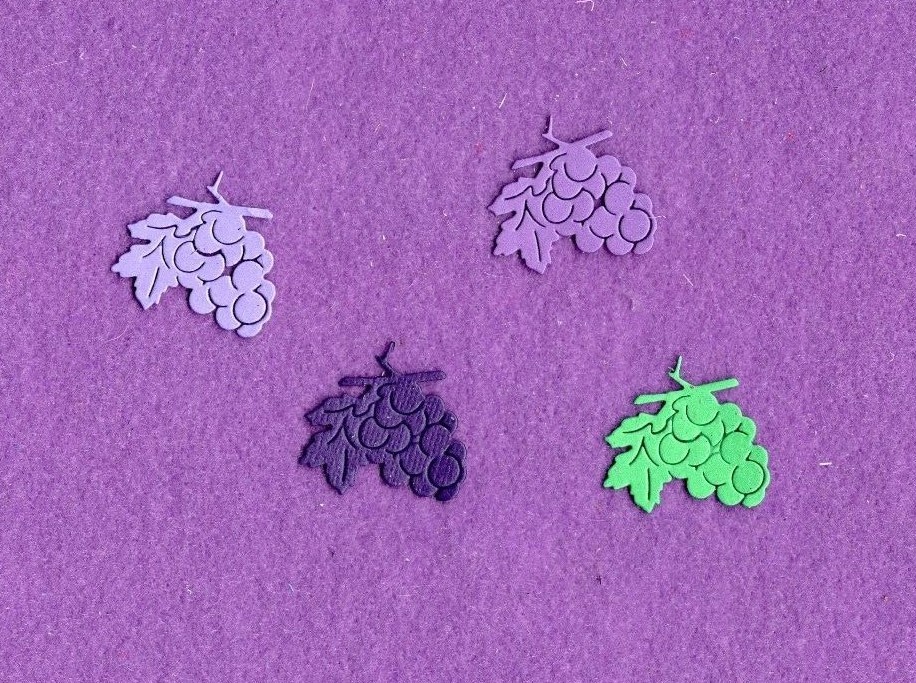 FRUIT GRAPES die cuts scrapbook cards