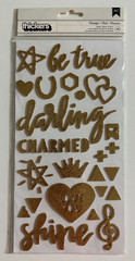 American Crafts Thickers Glitter Foam Phrase or Alpha Stickers-You Choose