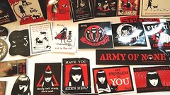 10 Pre Packaged RARE Emily the Strange stickers Red & Black