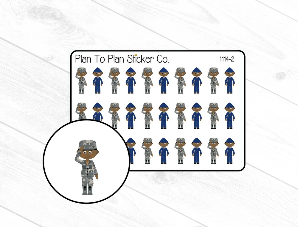 1114-2~~ Airforce Military BM Planner Stickers.