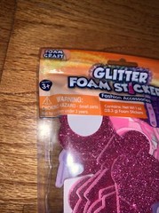 NEW GLITTER Foam Stickers Pink Purple Fashion Accessories
