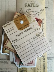 #799 – 20 small pcs – VINTAGE BUTTERFLY FLORAL SCRAPBOOK JUNK JOURNAL KIT / LOT