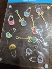 Provo Craft 3rd Dimension Quilled Stand-Outs Baby Rattles Diaper Pins stickers