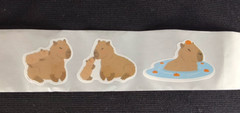 1000pcs Funny Cartoon Capybara Stickers Roll 16 Designs (2 Rolls) ST41