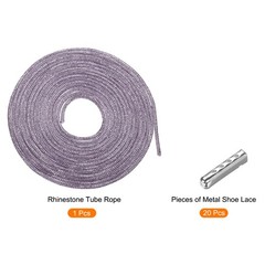 4mm x 5m Rhinestone Rope Crystal Rope Purple with Aglets