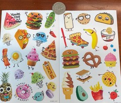 AGC Stickers Silly FOOD Faces Funny Happy Burger Taco Fruit Pretzel Cupcake