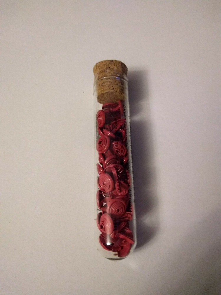 Crafts KF Crazy Coil Brads Poppy Red 1/4″ Glass Tube Cork Stopper 44 Each