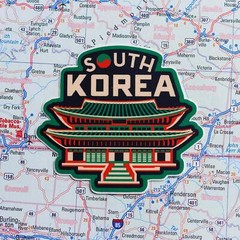 South Korea Weatherproof Vinyl Travel Sticker – Gift or Souvenir