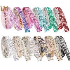Self Adhesive Sparkling Rhinestone Ribbon Strips Crystal Sticker Trim DIY Decor