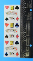 Vintage Sandylion Bridge Playing Cards Glittery Sticker Strip