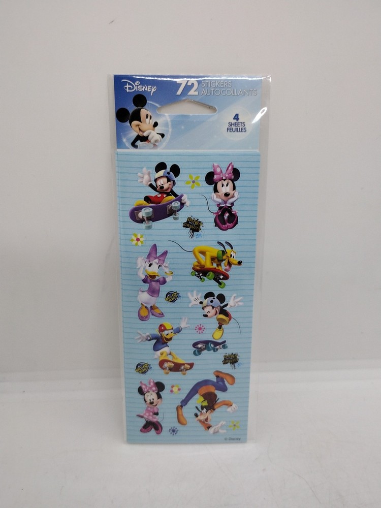 American Greetings Stickers Mickey Mouse Minnie Goofy Pluto Donald Daisy 72 Pcs