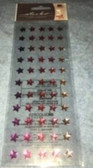 Lot Of 2 Sticko Colorful Heart Scrapbook Sticker Sparkly Valentine Stars Diamond