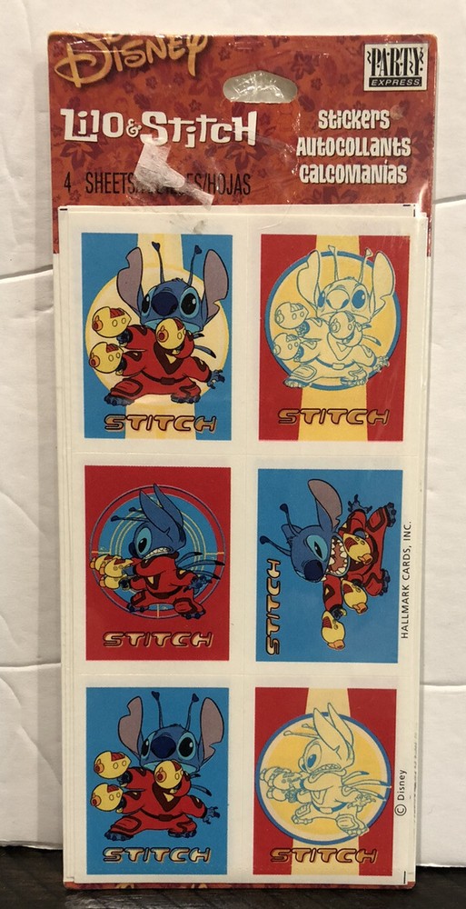 Lilo & Stitch disney stickers 4 Sheets Sealed Package