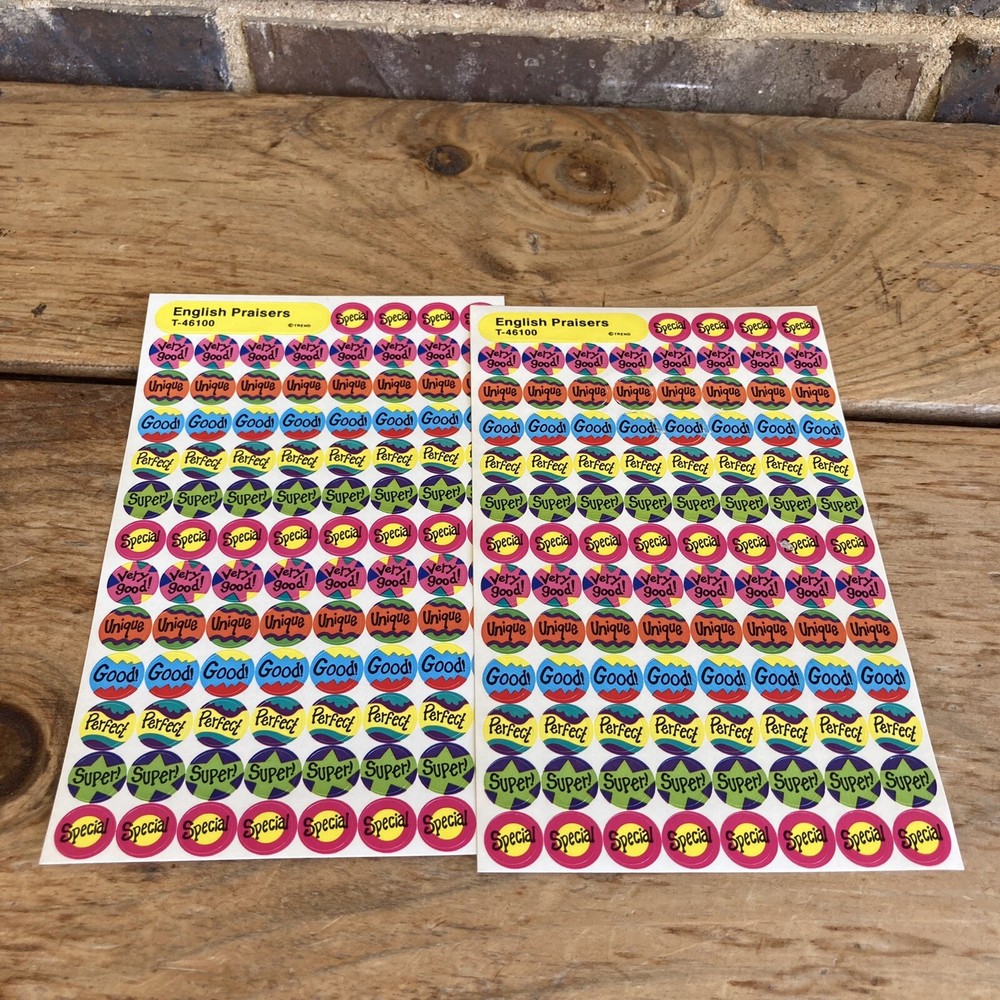 Vintage Trend SuperSpots Stickers 2 Sheets T-46100 English Praises