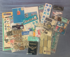 Travel Passport Beach Sun – Assorted Scrapbook Supplies/Stickers