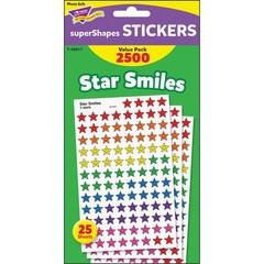 Trend Supershapes Star Smiles Stickers – 2500 Star – Assorted (T46917)