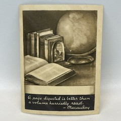 Vtg Single Bookplates Globe Books Macaulay Quote Lot of 5 Plates 4″ x 3″ READ