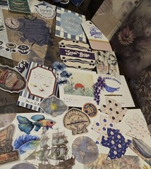 Lot Junk Journal Kit Paper Stickers Tickets Tags Labels Ephemera Cards Tags Book