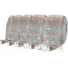 5X Glitter Self-Adhesive Rhinestone Tape Crystal Sticker Trim Diamond Ribbon DIY