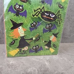 Lot Vintage Hallmark AGC Stickers Sticker Sheets Halloween Ghost Dogs Bat Witch