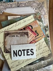 #799 – 20 small pcs – VINTAGE BUTTERFLY FLORAL SCRAPBOOK JUNK JOURNAL KIT / LOT
