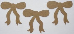 (5) RiBBON – Birthday Christmas Bow Bare Chipboard Die Cuts – 2 1/4″