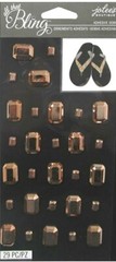 Rose Gold Rectangle Bling Gems Jolee’s Stickers Crafts Scrapbook