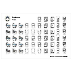 Bathroom Planner Stickers – Household Cleaning Schedule & Hygiene Reminders