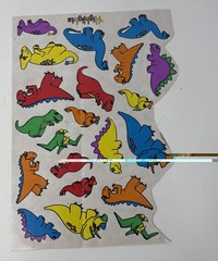 VTG Lot Of Highlights For Children Dinosaur Sticker Sheets, Scrapbooking 1990s