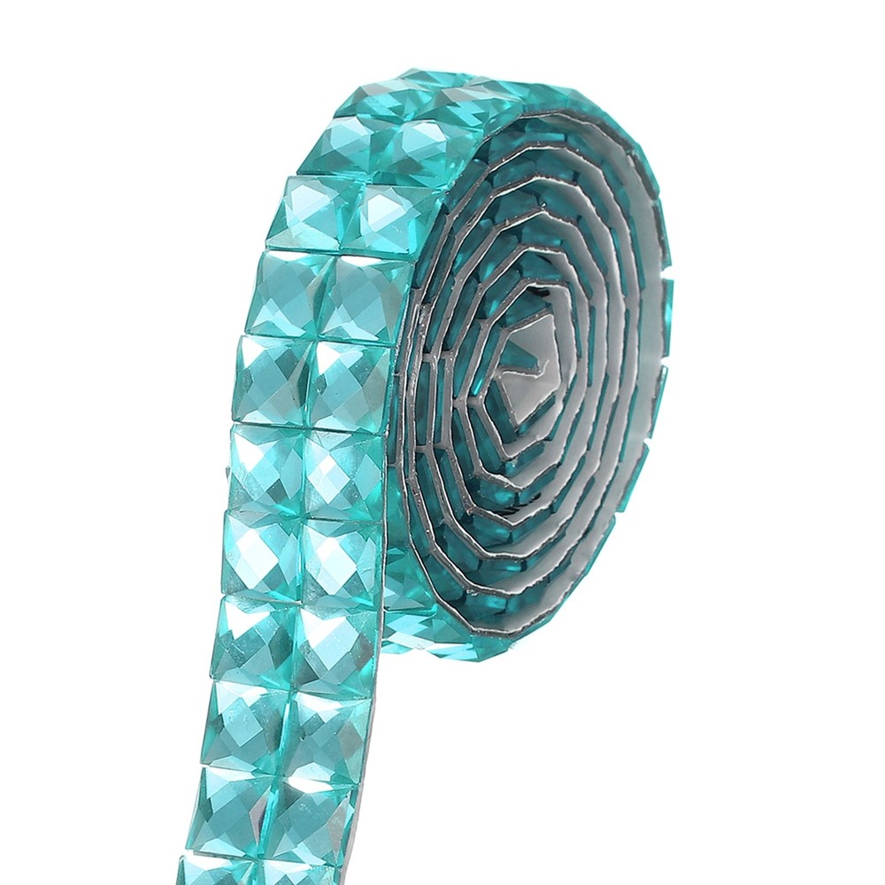 Crystal Adhesive Tape 0.79×1 Yard, Lake Blue for Decorations