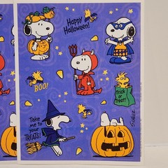 PEANUTS Thanksgiving & HALLOWEEN Mixed Stickers Sheets Lot, Holiday Snoopy