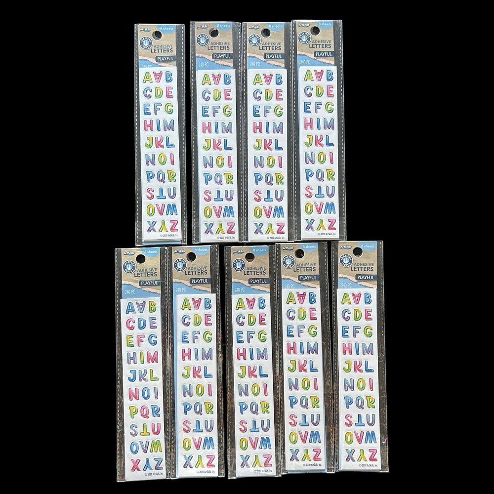 9 ArtSkills Crafter’s Closet Alphabet Stickers Letters 960 Total Colorful Lot