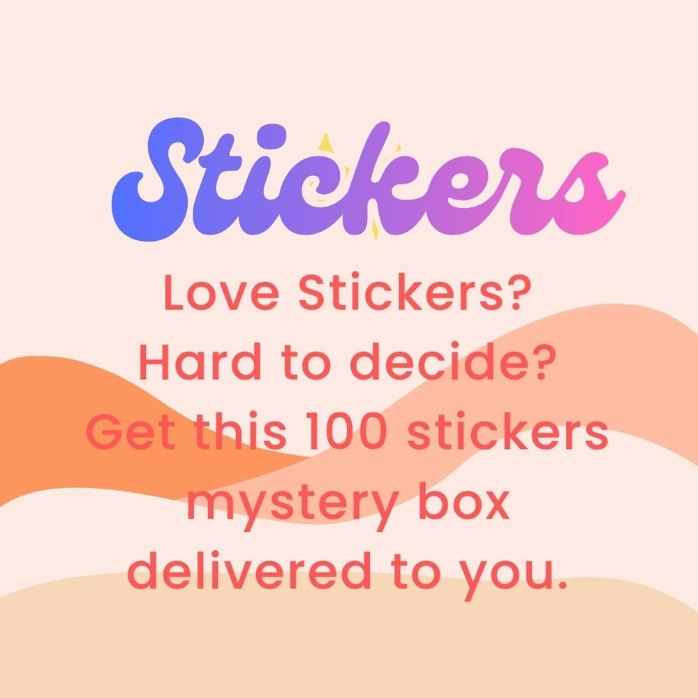 100 Random Stickers Mystery Box – From Vinyl to 3D, Glitter, Foam – It’s Mystery