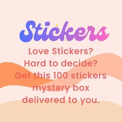 100 Random Stickers Mystery Box – From Vinyl to 3D, Glitter, Foam – It’s Mystery