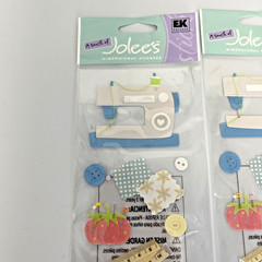 Vintage Retired Jolee’s Stickers- Sewing Theme- New Old Stock x 2
