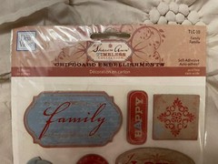 Deja Views Timeless Collection Family Scrapbook Sharon Ann Stickers Love Blue